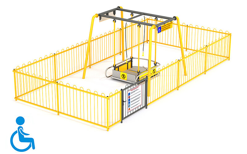 Rollstuhlfahrer Schaukel Buglo