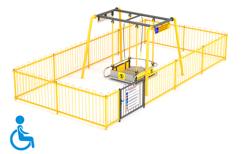 Rollstuhlfahrer Schaukel Buglo