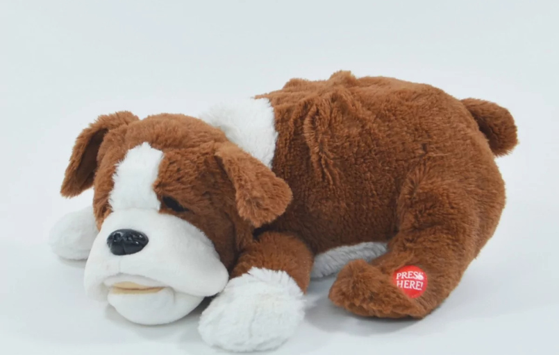 adaptiertes spielzeug schnarchender hund adaptiert zur tasternutzung. FiNiFuchs